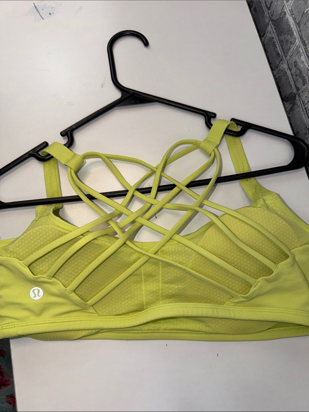 lululemon athletica Multi-Strap Sports Bra in Neon Yellow - Picture 7 of 7
